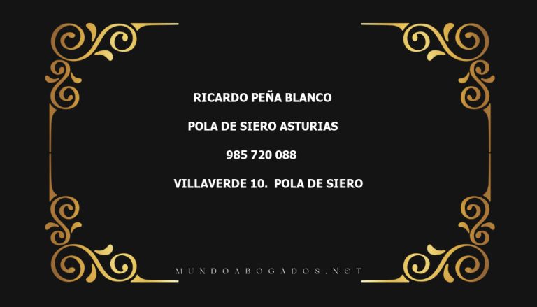 abogado Ricardo Peña Blanco en la localidad de Pola de Siero