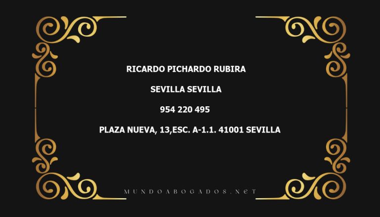 abogado Ricardo Pichardo Rubira en la localidad de Sevilla