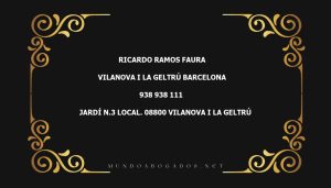 abogado Ricardo Ramos Faura en la localidad de Vilanova i la Geltrú