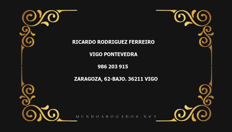 abogado Ricardo Rodriguez Ferreiro en la localidad de Vigo