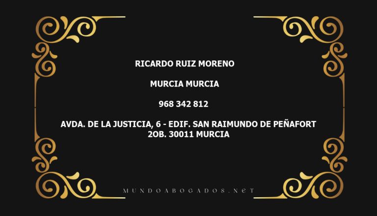 abogado Ricardo Ruiz Moreno en la localidad de Murcia