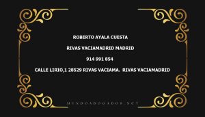 abogado Roberto Ayala Cuesta en la localidad de Rivas Vaciamadrid