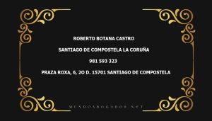 abogado Roberto Botana Castro en la localidad de Santiago de Compostela