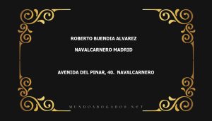 abogado Roberto Buendia Alvarez en la localidad de Navalcarnero