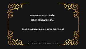 abogado Roberto Cabello Durán en la localidad de Barcelona