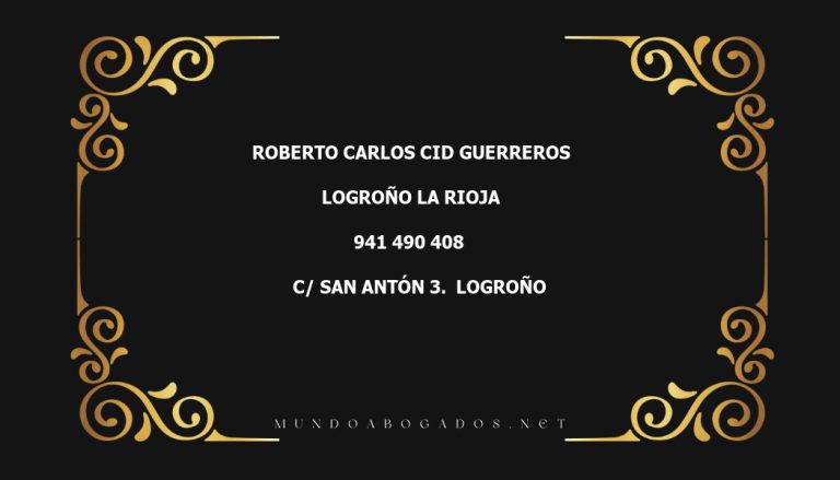 abogado Roberto Carlos Cid Guerreros en la localidad de Logroño