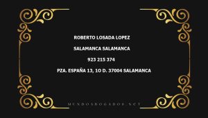 abogado Roberto Losada Lopez en la localidad de Salamanca