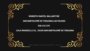 abogado Roberto Martel Ballantyne en la localidad de San Bartolomé de Tirajana