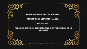 abogado Roberto Ramon Garcia Alfonso en la localidad de Rincón de la Victoria