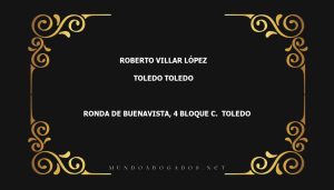 abogado Roberto Villar López en la localidad de Toledo