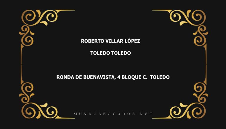 abogado Roberto Villar López en la localidad de Toledo