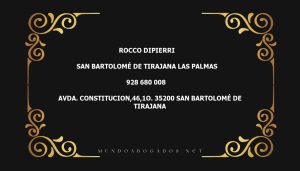 abogado Rocco Dipierri en la localidad de San Bartolomé de Tirajana