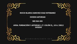 abogado Rocio Blanca Sanchez Diaz-Estebanez en la localidad de Oviedo