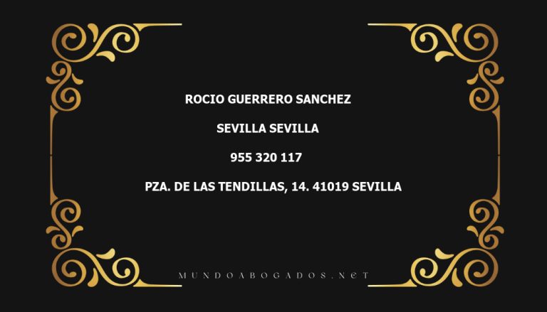 abogado Rocio Guerrero Sanchez en la localidad de Sevilla