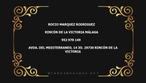 abogado Rocio Marquez Rodriguez en la localidad de Rincón de la Victoria