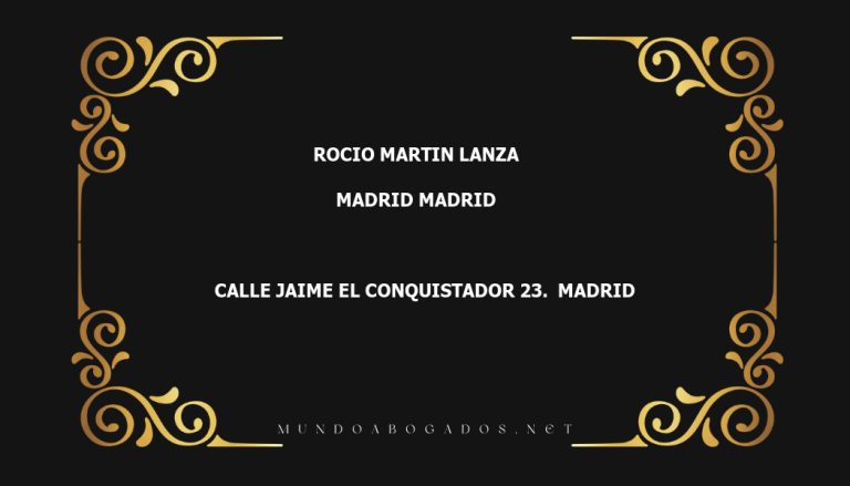 abogado Rocio Martin Lanza en la localidad de Madrid