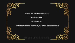 abogado Rocio Palomino Gonzalez en la localidad de Martos