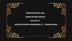 abogado Rodrigo Ahijon Lana en la localidad de Torrelodones