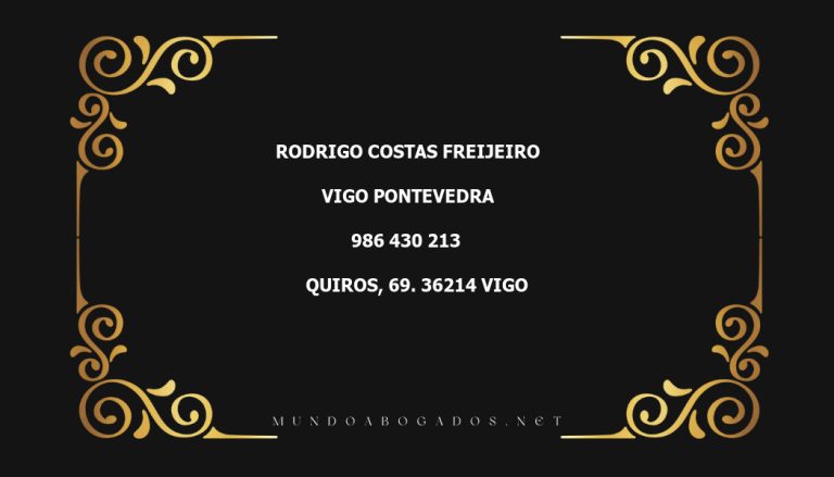 abogado Rodrigo Costas Freijeiro en la localidad de Vigo