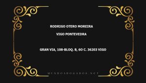 abogado Rodrigo Otero Moreira en la localidad de Vigo