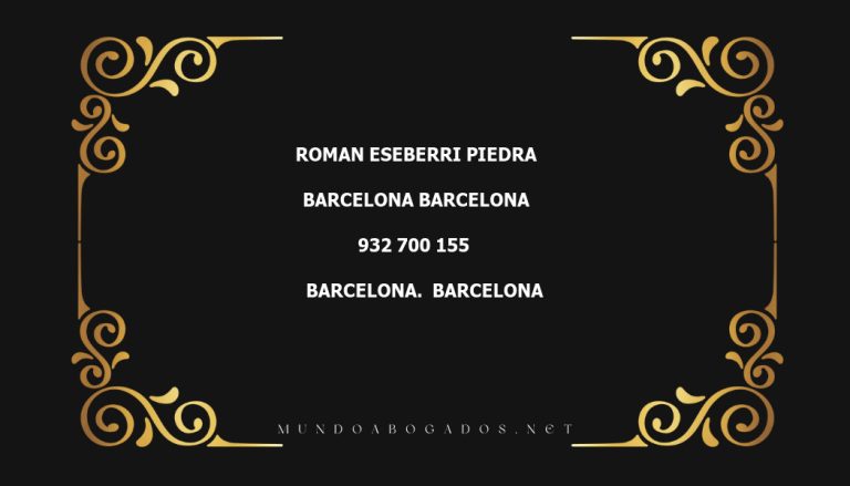 abogado Roman Eseberri Piedra en la localidad de Barcelona