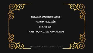 abogado Rosa Ana Guerrero Lopez en la localidad de Mancha Real