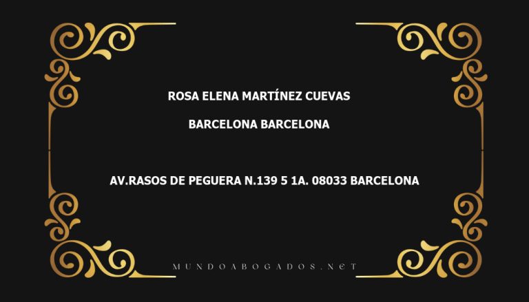 abogado Rosa Elena Martínez Cuevas en la localidad de Barcelona