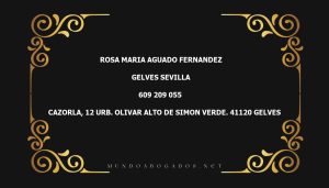 abogado Rosa Maria Aguado Fernandez en la localidad de Gelves