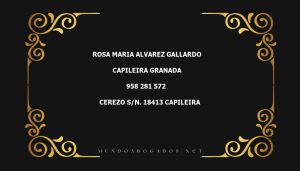 abogado Rosa Maria Alvarez Gallardo en la localidad de Capileira