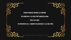 abogado Rosa Maria Bonilla Ibern en la localidad de Vilanova i la Geltrú