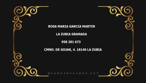 abogado Rosa Maria Garcia Martin en la localidad de La Zubia