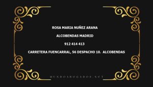 abogado Rosa Maria Nuñez Arana en la localidad de Alcobendas