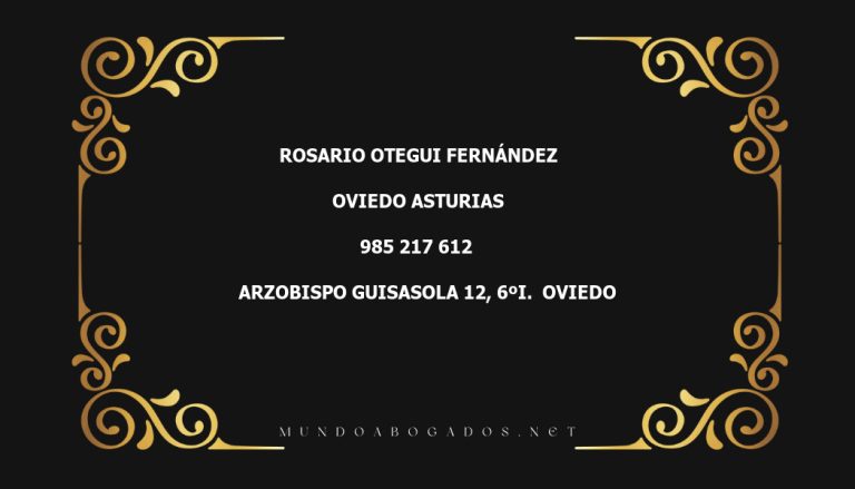 abogado Rosario Otegui Fernández en la localidad de Oviedo