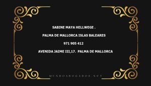 abogado Sabine Maya Hellwege . en la localidad de Palma de Mallorca