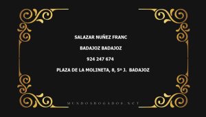 abogado Salazar Nuñez Franc en la localidad de Badajoz