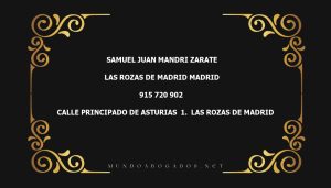 abogado Samuel Juan Mandri Zarate en la localidad de Las Rozas de Madrid