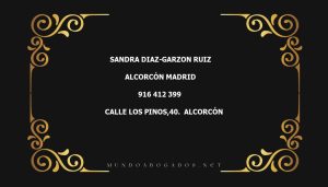 abogado Sandra Diaz-Garzon Ruiz en la localidad de Alcorcón