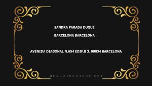 abogado Sandra Parada Duque en la localidad de Barcelona