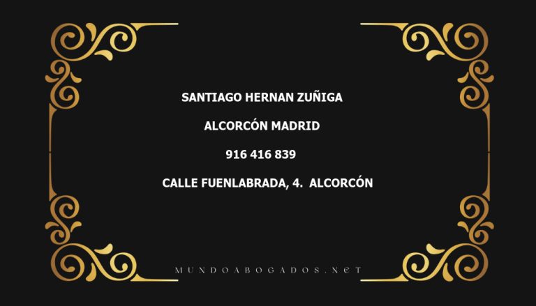 abogado Santiago Hernan Zuñiga en la localidad de Alcorcón