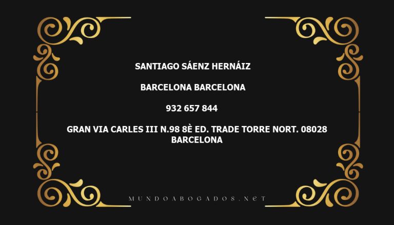 abogado Santiago Sáenz Hernáiz en la localidad de Barcelona