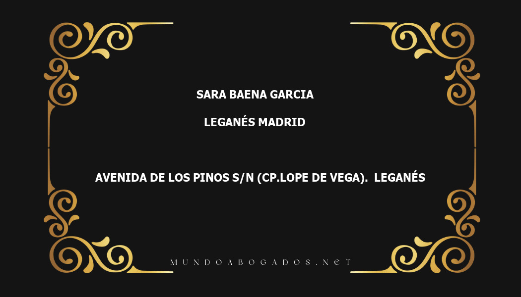 abogado Sara Baena Garcia en la localidad de Leganés