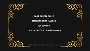 abogado Sara Garcia Gallo en la localidad de Majadahonda