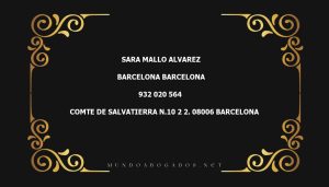 abogado Sara Mallo Alvarez en la localidad de Barcelona