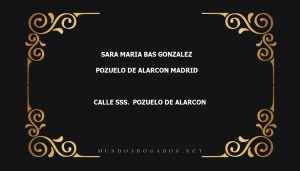 abogado Sara Maria Bas Gonzalez en la localidad de Pozuelo de Alarcon