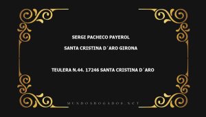 abogado Sergi Pacheco Payerol en la localidad de Santa Cristina d´Aro