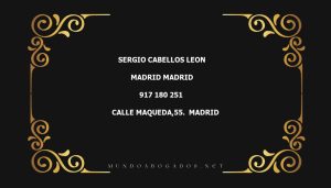 abogado Sergio Cabellos Leon en la localidad de Madrid