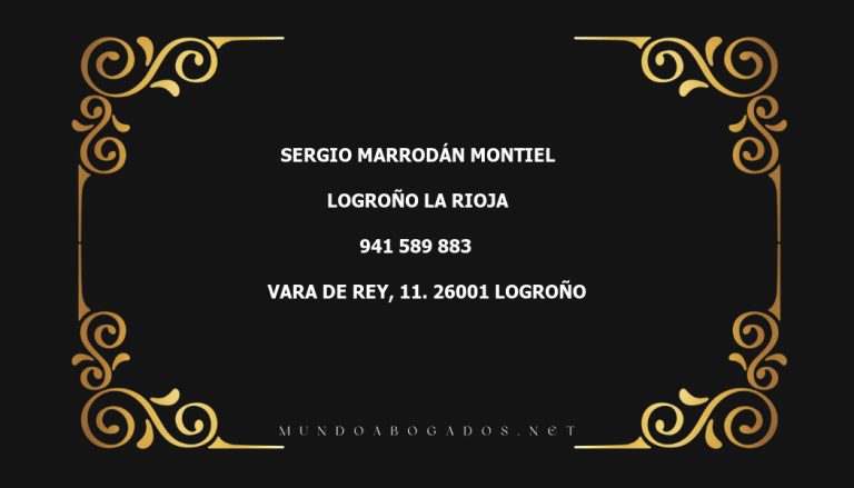 abogado Sergio Marrodán Montiel en la localidad de Logroño