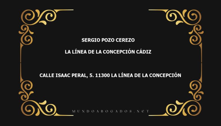 abogado Sergio Pozo Cerezo en la localidad de La Línea de la Concepción