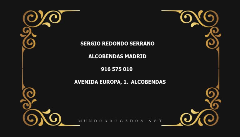 abogado Sergio Redondo Serrano en la localidad de Alcobendas