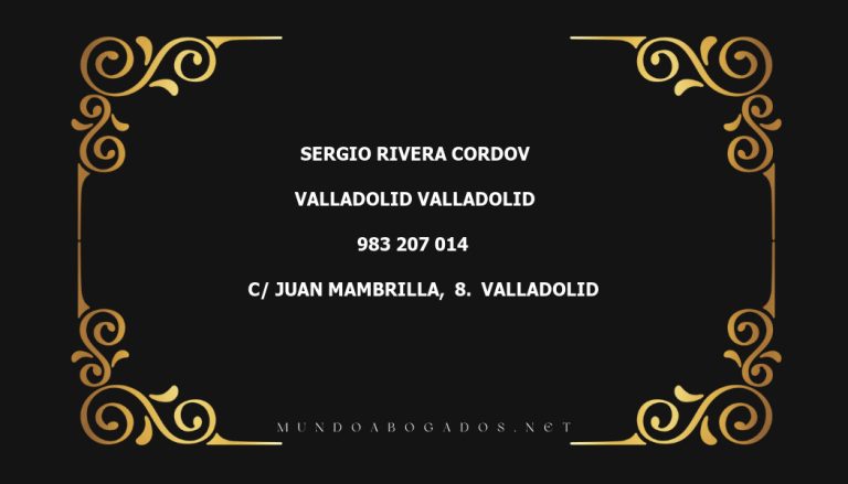 abogado Sergio Rivera Cordov en la localidad de Valladolid